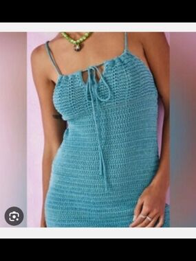 Olive & Oak Crochet Knit Mini Dress